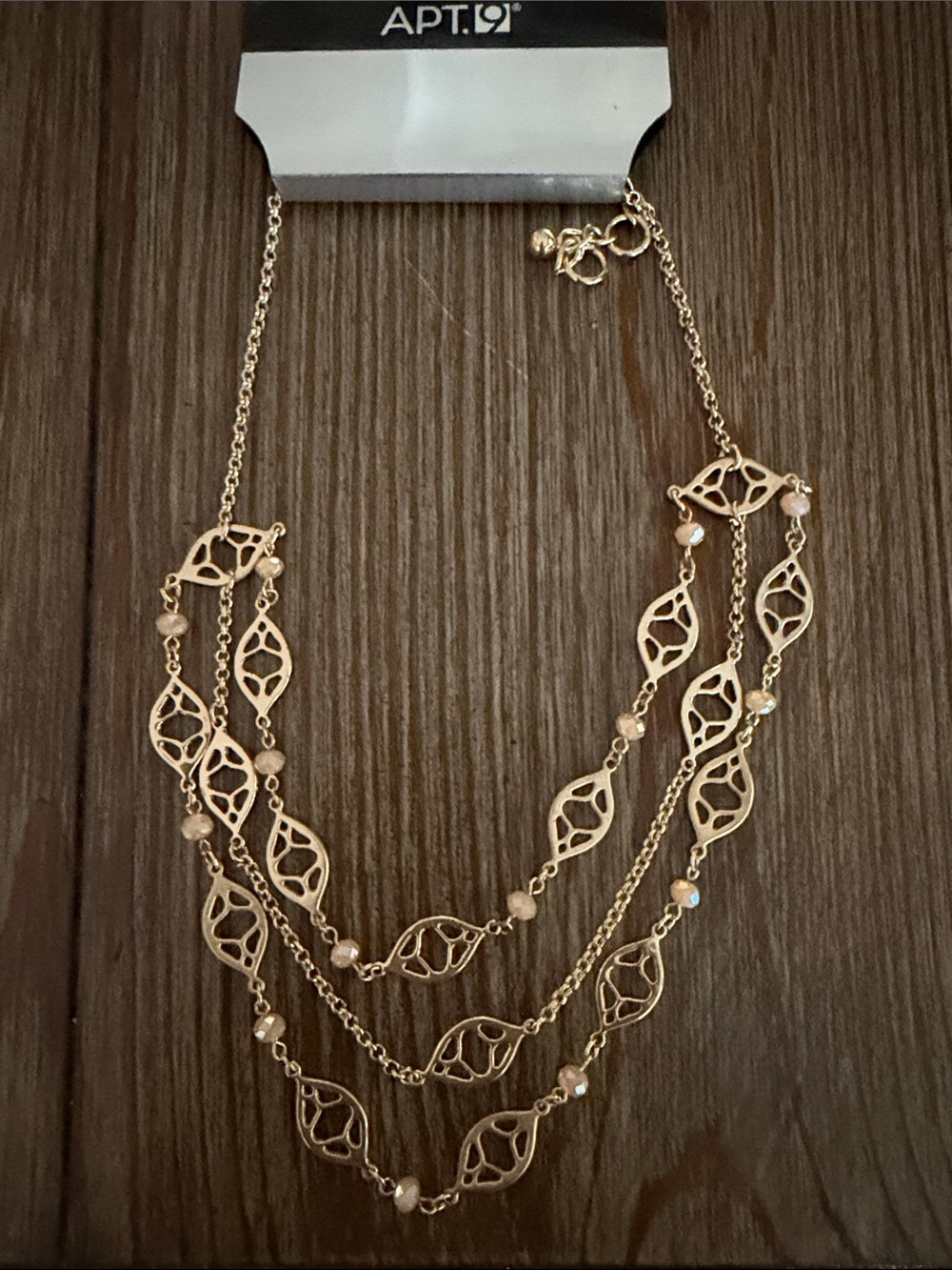 Apt. 9 Gold Leaf-Link Multi-Strand Necklace